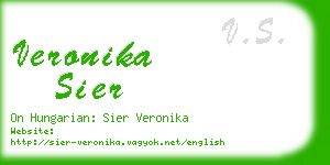 veronika sier business card